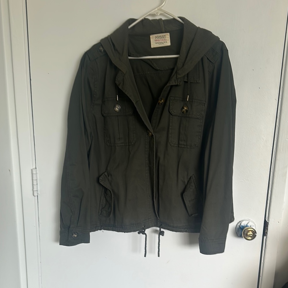 Anorak Olive Green Hooded Jacket